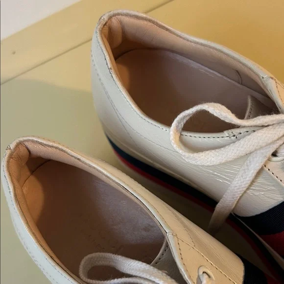 Gucci Women's White Platform PeGGy Sneakers size 36 - Picture 4 of 9